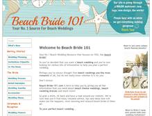 Tablet Screenshot of beach-bride-101.com